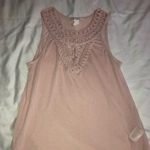 H&M Conscious Blush Pink Sheer Tank - NWOT